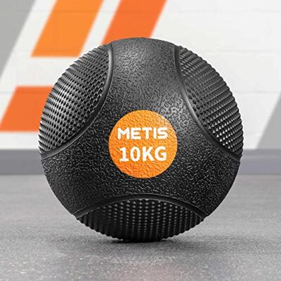 METIS Medicijnbal, gewichtsbal, 1 kg tot 10 kg, wandbal voor krachttraining en fitness, getextureerd rubber, antislip METIS Medicijnbal, gewichtsbal, 1 kg tot 10 kg, wandbal voor krachttraining en fitness, getextureerd rubber, antislip