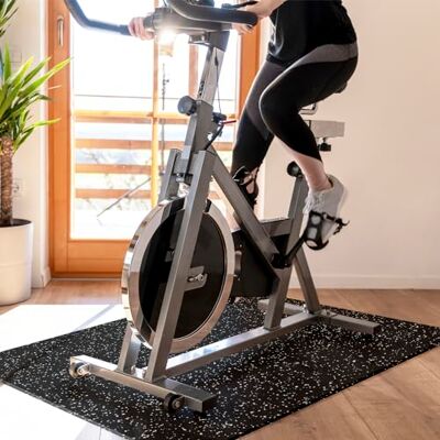 KARAT Vloerbeschermingsmat voor fitnessapparaten, loopband, loopband, multifunctionele mat, trainingsmat, geluidsabsorberende en schokabsorberende anti-trillingsmat KARAT Vloerbeschermingsmat voor fitnessapparaten, loopband, loopband, multifunctionele mat, trainingsmat, geluidsabsorberende en schokabsorberende anti-trillingsmat