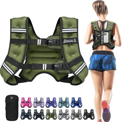 BAGAIL Gewichtsvest voor krachttraining, verstelbare borstgrootte, praktische zak, verzwaarde vesten van zandijzer, ideaal voor fitnesstraining, yoga en aerobicsoefeningen BAGAIL Gewichtsvest voor krachttraining, verstelbare borstgrootte, praktische zak, verzwaarde vesten van zandijzer, ideaal voor fitnesstraining, yoga en aerobicsoefeningen