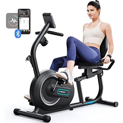 MERACH Bicicleta Estatica, Bicicleta Estática Magnética con 8 Niveles de Resistencia Ajustables, Bicicleta Reclinada con Pantalla LCD, Manillar de Frecuencia Cardíaca, Capacidad de Carga de 136 kg MERACH Bicicleta Estatica, Bicicleta Estática Magnética con 8 Niveles de Resistencia Ajustables, Bicicleta Reclinada con Pantalla LCD, Manillar de Frecuencia Cardíaca, Capacidad de Carga de 136 kg