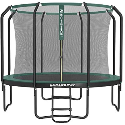 SONGMICS Ronde tuin-trampoline, beschikbare diameters 244/305/366 cm, TÜV Rheinland GS-getest met veiligheidsnet en ladder, gevoerd frame, voor kinderen en volwassenen SONGMICS Ronde tuin-trampoline, beschikbare diameters 244/305/366 cm, TÜV Rheinland GS-getest met veiligheidsnet en ladder, gevoerd frame, voor kinderen en volwassenen