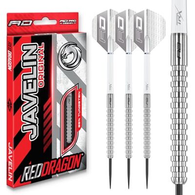 Dragon Fléchettes Javelin Original 24g Pointe Acier 85% Tungstène Ailettes et Tiges Incluses Dragon Fléchettes Javelin Original 24g Pointe Acier 85% Tungstène Ailettes et Tiges Incluses
