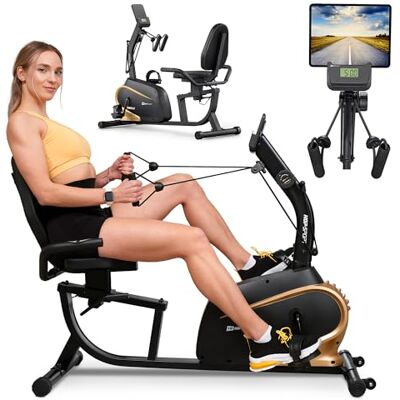 HS HOP-SPORT Hop-Sport Volt HS-045L, halfverlengde hometrainer, 10-traps magnetische weerstand, verstelbare zitting met rugleuning, twee weerstandsbanden, lcd-display en pulsvangers, max. 110 kg HS HOP-SPORT Hop-Sport Volt HS-045L, halfverlengde hometrainer, 10-traps magnetische weerstand, verstelbare zitting met rugleuning, twee weerstandsbanden, lcd-display en pulsvangers, max. 110 kg