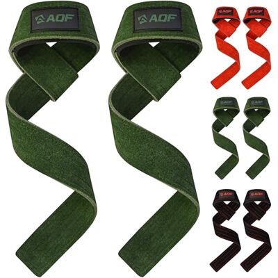 AQF Straps Gym 100% Leer Neopreen Gewatteerd Leer Gym Lifting Straps Gym Fitness Strap Bodybuilding Powerlifting Lifting Riemen voor Mannen en Vrouwen AQF Straps Gym 100% Leer Neopreen Gewatteerd Leer Gym Lifting Straps Gym Fitness Strap Bodybuilding Powerlifting Lifting Riemen voor Mannen en Vrouwen