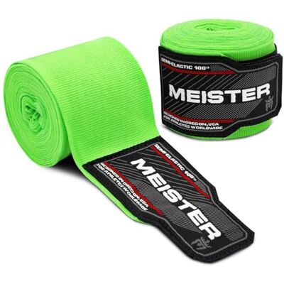 Meister Junior 108 inch semi-elastische handwraps voor MMA & boksen (paar) Meister Junior 108 inch semi-elastische handwraps voor MMA & boksen (paar)
