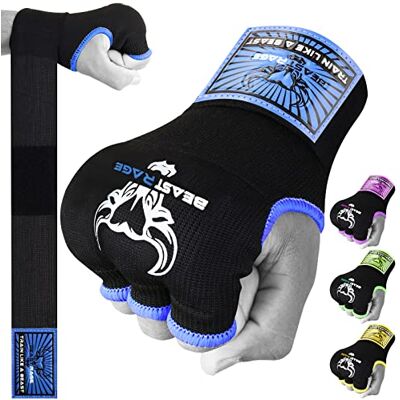 BEAST RAGE MMA Gel bokshandschoenen, 75 cm lang, gevoerd, elastisch, snelbokszak, voor Muay Thai training, UFC bandages voor mannen, vrouwen en kinderen (maat L (volwassenen), BEAST RAGE MMA Gel bokshandschoenen, 75 cm lang, gevoerd, elastisch, snelbokszak, voor Muay Thai training, UFC bandages voor mannen, vrouwen en kinderen (maat L (volwassenen),