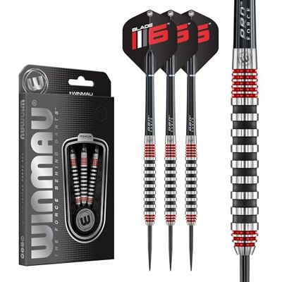 WINMAU Advance Serie 500 professionele wolfraam dartset met vleugels en schachten WINMAU Advance Serie 500 professionele wolfraam dartset met vleugels en schachten