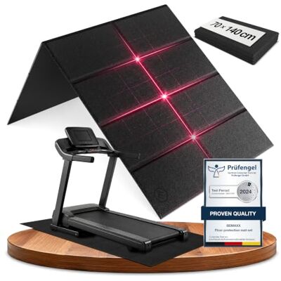 BeMaxx Vloerbeschermingsmat voor fitness, pvc, voor fitnessapparaten, sporttoestellen, loopband, fiets, binnen, antislip, voor thuis, sportschool, sport, workout, opvouwbaar, zwart, 140 x 70 cm BeMaxx Vloerbeschermingsmat voor fitness, pvc, voor fitnessapparaten, sporttoestellen, loopband, fiets, binnen, antislip, voor thuis, sportschool, sport, workout, opvouwbaar, zwart, 140 x 70 cm