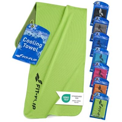 Fit-Flip Perfecte koelhanddoek als microvezel sporthanddoek of verkoelende handdoek Airflip Cool Towel voor fitness, sport, reizen, yoga Fit-Flip Perfecte koelhanddoek als microvezel sporthanddoek of verkoelende handdoek Airflip Cool Towel voor fitness, sport, reizen, yoga