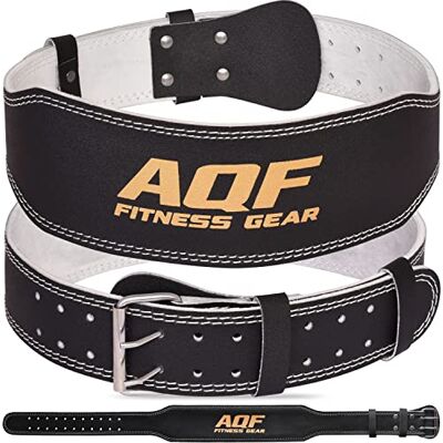 AQF Gewichtsriem, 10,2 cm breedte koeienleer krachttraining, gewichtheffen riem, lumbale riem heren dames stalen rolgesp gewichtheffen riem AQF Gewichtsriem, 10,2 cm breedte koeienleer krachttraining, gewichtheffen riem, lumbale riem heren dames stalen rolgesp gewichtheffen riem