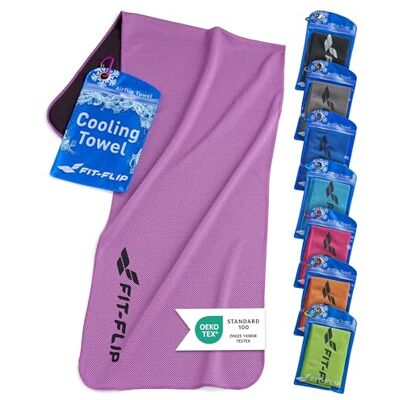 Fit-Flip Perfecte koelhanddoek als microvezel sporthanddoek of verkoelende handdoek Airflip Cool Towel voor fitness, sport, reizen, yoga Fit-Flip Perfecte koelhanddoek als microvezel sporthanddoek of verkoelende handdoek Airflip Cool Towel voor fitness, sport, reizen, yoga