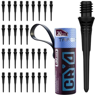 Target Darts Cryo Soft Tip Point Multipack set met 30 tips, wit/zwart, verpakking met tips, professionele dart-accessoires, kunststof reservepunten, 2BA draad Target Darts Cryo Soft Tip Point Multipack set met 30 tips, wit/zwart, verpakking met tips, professionele dart-accessoires, kunststof reservepunten, 2BA draad