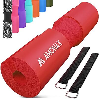 Amonax Barbell Squat Pad kniebuigschuim van schuim, neksteun en schouders, bescherming voor squats, lunges, hip thrusts, gewichtheffen, halterkussen, squatkussen Amonax Barbell Squat Pad kniebuigschuim van schuim, neksteun en schouders, bescherming voor squats, lunges, hip thrusts, gewichtheffen, halterkussen, squatkussen