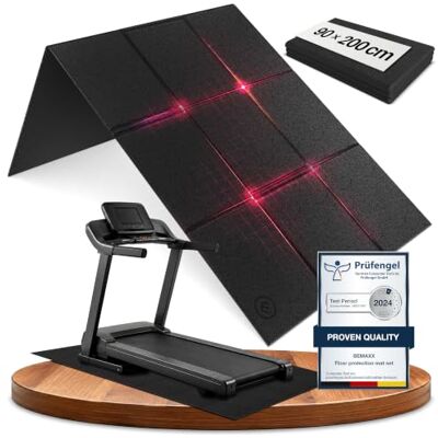 BeMaxx Vloerbeschermingsmat voor fitness, pvc, voor fitnessapparaten, sporttoestellen, loopband, fiets, binnen, antislip, voor thuis, sportschool, sport, workout, opvouwbaar, zwart, 200 x 90 cm BeMaxx Vloerbeschermingsmat voor fitness, pvc, voor fitnessapparaten, sporttoestellen, loopband, fiets, binnen, antislip, voor thuis, sportschool, sport, workout, opvouwbaar, zwart, 200 x 90 cm