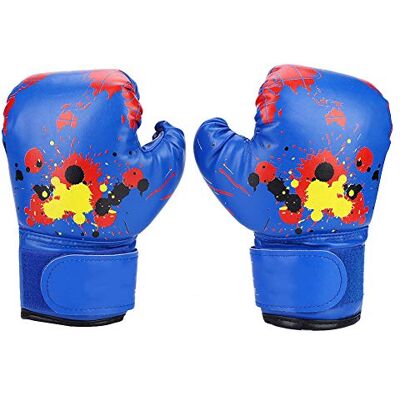 Wakects Bokshandschoenen voor kinderen, cartoon, PU, voor training, MMA Muay Thai Sparring Kickboksen, blauw, 2-11 jaar Wakects Bokshandschoenen voor kinderen, cartoon, PU, voor training, MMA Muay Thai Sparring Kickboksen, blauw, 2-11 jaar