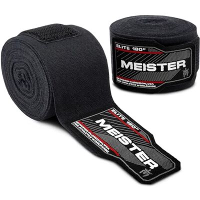 Meister Elite Premium boksbandage, 457 cm, voor volwassenen, voor MMA en boksen Meister Elite Premium boksbandage, 457 cm, voor volwassenen, voor MMA en boksen