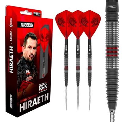 Dragon Jonny Clayton Hiraeth Dartset van 90% wolfraam met flights en shafts Dragon Jonny Clayton Hiraeth Dartset van 90% wolfraam met flights en shafts