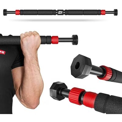 HS HOP-SPORT Hop-Sport Deuroptrekstang HS-M050DP, deurstang verstelbaar van 65 tot 100 cm met bevestiging zonder boren, maximale belasting 150 kg, krachttraining thuis, antislip grip HS HOP-SPORT Hop-Sport Deuroptrekstang HS-M050DP, deurstang verstelbaar van 65 tot 100 cm met bevestiging zonder boren, maximale belasting 150 kg, krachttraining thuis, antislip grip