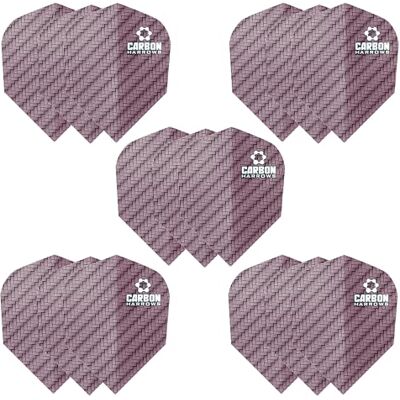 Harrows Carbon flights Set van 5 extra sterke premium dartzakken (15 vinnen), Roze Harrows Carbon flights Set van 5 extra sterke premium dartzakken (15 vinnen), Roze