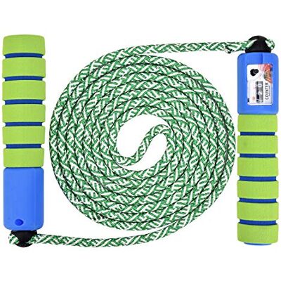 Linkbro Speed Rope springtouw met teller en comfortabele antislip handgrepen, licht, springtouw voor training, crossfit, boksen, training en fitness Linkbro Speed Rope springtouw met teller en comfortabele antislip handgrepen, licht, springtouw voor training, crossfit, boksen, training en fitness