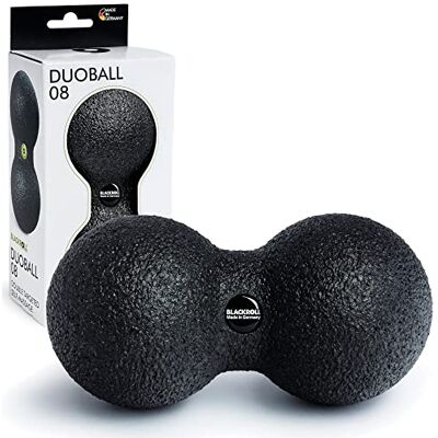 BLACKROLL ® DUOBALL 08 (8 cm) massagebal voor zelfmassage van de parallelspierstrengen, massagebal met twee ballen, dubbele bal voor nek en rug, gemiddelde hardheid, made in Germany, zwart BLACKROLL ® DUOBALL 08 (8 cm) massagebal voor zelfmassage van de parallelspierstrengen, massagebal met twee ballen, dubbele bal voor nek en rug, gemiddelde hardheid, made in Germany, zwart