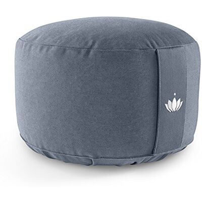 Lotuscrafts Extra hoog yogameditatiekussen, zithoogte 20 cm, wasbare overtrek van katoen, yogakussen met speltvulling, GOTS-gecertificeerd Lotuscrafts Extra hoog yogameditatiekussen, zithoogte 20 cm, wasbare overtrek van katoen, yogakussen met speltvulling, GOTS-gecertificeerd