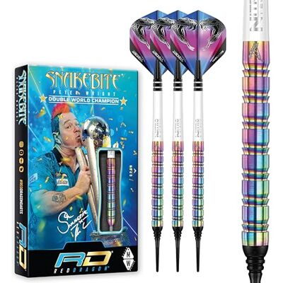 Dragon Peter Wright Snakebite 1: 16 Gram Softip Tungsten Dartpijlen Set Professioneel met flights en dart shafts Dragon Peter Wright Snakebite 1: 16 Gram Softip Tungsten Dartpijlen Set Professioneel met flights en dart shafts
