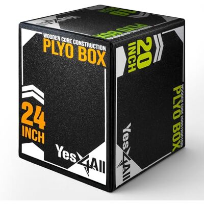 Yes4All Plyo Schuimbox/Plyometrische Platformbox voor Crossfit, Jump Training & Conditioning Plyo Jump Box/Soft Plyo Box 3-in-1 (20/24/30) Yes4All Plyo Schuimbox/Plyometrische Platformbox voor Crossfit, Jump Training & Conditioning Plyo Jump Box/Soft Plyo Box 3-in-1 (20/24/30)