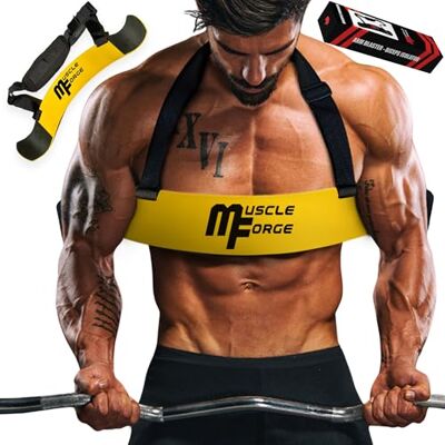 MuscleForge Arm Blaster, Biceps-isolator voor optimale isolatie van biceps en armspieren, biceps-blaster voor bodybuilding en krachtsport MuscleForge Arm Blaster, Biceps-isolator voor optimale isolatie van biceps en armspieren, biceps-blaster voor bodybuilding en krachtsport