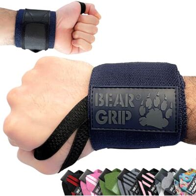 BEAR GRIP Steunbanden voor polsen tijdens krachttraining (verkocht per paar) (vuurrood) BEAR GRIP Steunbanden voor polsen tijdens krachttraining (verkocht per paar) (vuurrood)