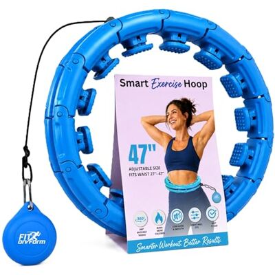 FIT ON FORM Slimme band voor gewichtsverlies voor volwassenen, oneindige oefenband, verzwaarde hoepel voor vrouwen, buikspiertraining, 24 knopen FIT ON FORM Slimme band voor gewichtsverlies voor volwassenen, oneindige oefenband, verzwaarde hoepel voor vrouwen, buikspiertraining, 24 knopen