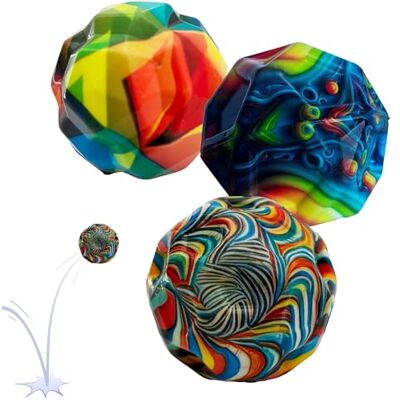 Schildkröt Hoge rebound-ballen, 3 stuks, rubberen ballen, enorme rebound, springbal voor kinderen en volwassenen Schildkröt Hoge rebound-ballen, 3 stuks, rubberen ballen, enorme rebound, springbal voor kinderen en volwassenen