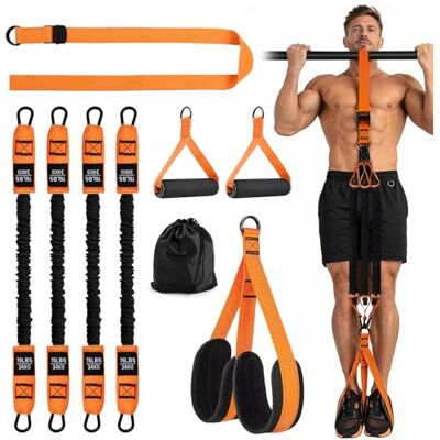Ecofocet Weerstandsbanden optrekset, tot 136 kg, verstelbare trekondersteuningsbanden, pull-up hulpbanden voor krachttraining, fitness, training thuis en sportschool, beginners Ecofocet Weerstandsbanden optrekset, tot 136 kg, verstelbare trekondersteuningsbanden, pull-up hulpbanden voor krachttraining, fitness, training thuis en sportschool, beginners