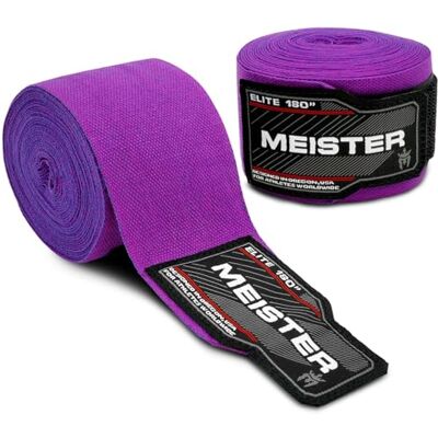 Meister Elite Premium boksbandage, 457 cm, voor volwassenen, voor MMA en boksen Meister Elite Premium boksbandage, 457 cm, voor volwassenen, voor MMA en boksen