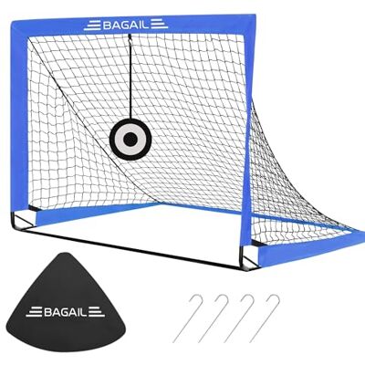 BAGAIL Pop-up voetbalkooi met doel, haringen en draagbare draagtas, eenvoudig te monteren, ideaal voor tuintraining en vrijetijdsspellen BAGAIL Pop-up voetbalkooi met doel, haringen en draagbare draagtas, eenvoudig te monteren, ideaal voor tuintraining en vrijetijdsspellen
