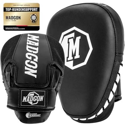 MADGON Pao Boksen met hoogwaardige vulling voor optimale schokabsorptie, duurzame boksberenpoot voor vechtsporten, kickboksen en boksen, 1 paar, inclusief tas MADGON Pao Boksen met hoogwaardige vulling voor optimale schokabsorptie, duurzame boksberenpoot voor vechtsporten, kickboksen en boksen, 1 paar, inclusief tas
