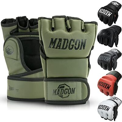 MADGON Professionele bokshandschoenen MMA-handschoenen met polsstabiliteit duurzaam voor vechtsporten, kickboksen, sparren en bokszak MADGON Professionele bokshandschoenen MMA-handschoenen met polsstabiliteit duurzaam voor vechtsporten, kickboksen, sparren en bokszak