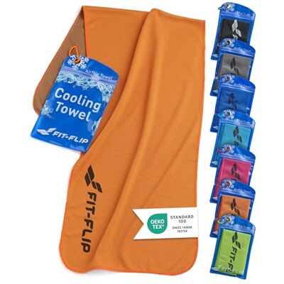 Fit-Flip Perfecte koelhanddoek als microvezel sporthanddoek of verkoelende handdoek Airflip Cool Towel voor fitness, sport, reizen, yoga Fit-Flip Perfecte koelhanddoek als microvezel sporthanddoek of verkoelende handdoek Airflip Cool Towel voor fitness, sport, reizen, yoga