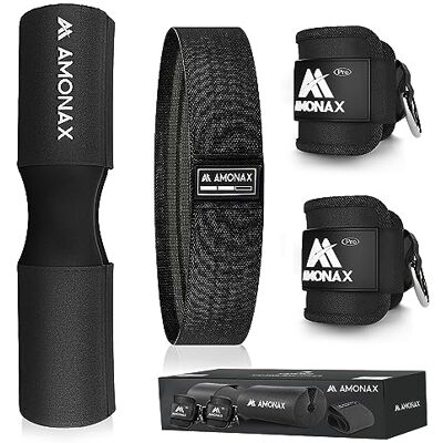 Amonax Coussin de squat pour haltère longue Rembourrage en mousse extra épais pour soutien de la nuque et des épaules Couverture robuste pour gym, fitness, entraînement Pour femme, choc de Amonax Coussin de squat pour haltère longue Rembourrage en mousse extra épais pour soutien de la nuque et des épaules Couverture robuste pour gym, fitness, entraînement Pour femme, choc de