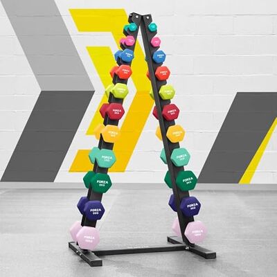FORZA Zeshoekige halters van neopreen met antislip handgreep, ergonomisch design voor krachttraining en thuistraining, verkrijgbaar in verschillende gewichten FORZA Zeshoekige halters van neopreen met antislip handgreep, ergonomisch design voor krachttraining en thuistraining, verkrijgbaar in verschillende gewichten