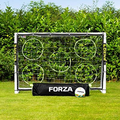 FORZA 183 cm x 122 cm voetbaldoel van pvc, kooi en palen weerbestendig, draagtas, schietmuur en voetbal optioneel FORZA 183 cm x 122 cm voetbaldoel van pvc, kooi en palen weerbestendig, draagtas, schietmuur en voetbal optioneel