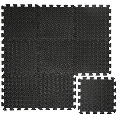 EYEPOWER Tapis de protection du sol fitness 9-54 tapis puzzle avec bord 30 x 30 cm Tapis de fitness Homegym Tapis de sol pour salle de sport Tapis isolant pour tapis de course, vélo, vélo EYEPOWER Tapis de protection du sol fitness 9-54 tapis puzzle avec bord 30 x 30 cm Tapis de fitness Homegym Tapis de sol pour salle de sport Tapis isolant pour tapis de course, vélo, vélo