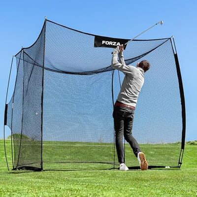 FORZA ProFlex Pop-Up Golf Oefennet, duurzame trainingskooi voor de tuin, met draagtas, eenvoudige montage, schokbestendig ontwerp FORZA ProFlex Pop-Up Golf Oefennet, duurzame trainingskooi voor de tuin, met draagtas, eenvoudige montage, schokbestendig ontwerp