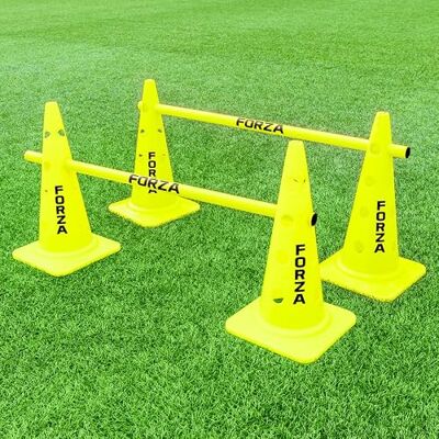FORZA 51 cm, 4 kleuren, set van 4/8 sportkegels met hoge zichtbaarheid, beweeglijkheid en snelheidstraining, palen voor het maken van heggen FORZA 51 cm, 4 kleuren, set van 4/8 sportkegels met hoge zichtbaarheid, beweeglijkheid en snelheidstraining, palen voor het maken van heggen