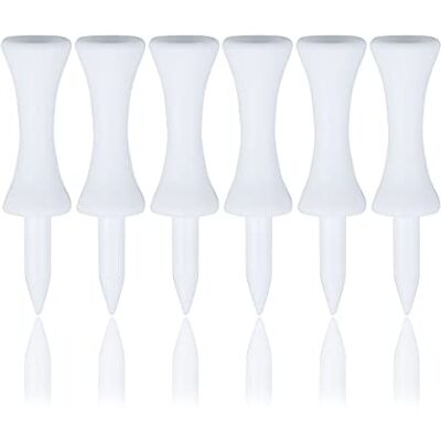 Zivisk Golf Tee van kunststof, 100 stuks, wit, 51 mm Zivisk Golf Tee van kunststof, 100 stuks, wit, 51 mm