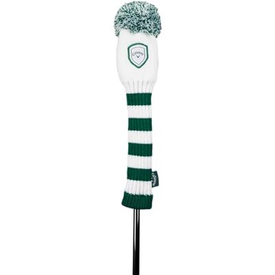 Callaway 2025 golfhoofddeksel met pompons, fairway, wit/groen Callaway 2025 golfhoofddeksel met pompons, fairway, wit/groen