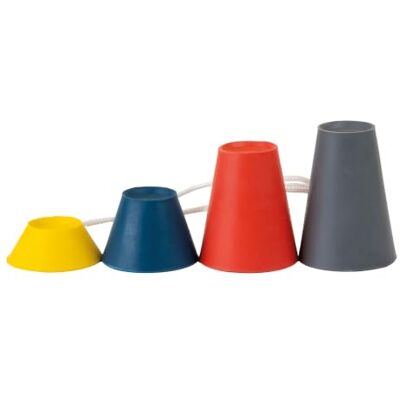 Longridge Set van 4 Jumbo rubberen wintertees voor volwassenen, meerkleurig, één maat Longridge Set van 4 Jumbo rubberen wintertees voor volwassenen, meerkleurig, één maat