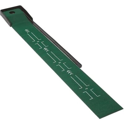 Basics Putting mat met automatische balterugkeer golftrainingsmat met uitlijningshulp, groen trainingsmat voor binnen en buiten, 277 cm x 36,5 cm, groen Basics Putting mat met automatische balterugkeer golftrainingsmat met uitlijningshulp, groen trainingsmat voor binnen en buiten, 277 cm x 36,5 cm, groen