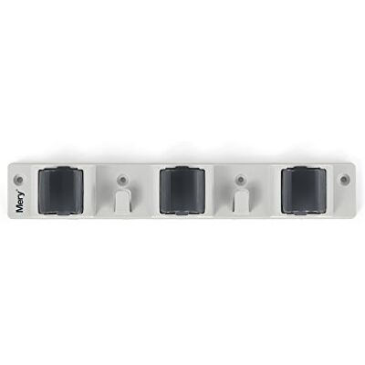Mery 0595.01 Stokbevestiging, polypropyleen, grijs, 4,2 x 3,6 x 26 cm Mery 0595.01 Stokbevestiging, polypropyleen, grijs, 4,2 x 3,6 x 26 cm