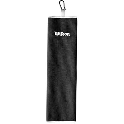 Wilson Staff Unisex golfhanddoek, drievoudig gevouwen, Tri-Fold microvezel, zwart, Eén maat WGA9000102 Wilson Staff Unisex golfhanddoek, drievoudig gevouwen, Tri-Fold microvezel, zwart, Eén maat WGA9000102